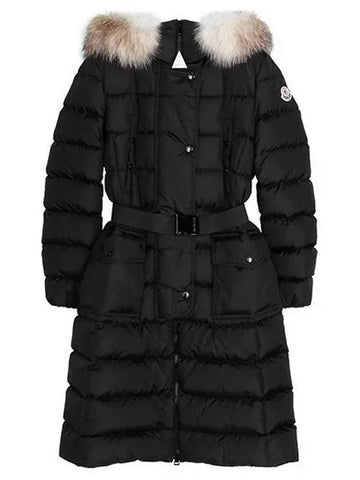 Black Chloe Fox Fur Goose Long Down Jacket KHLOE 1C51B02 68065 999 4 5 1208739 - MONCLER - BALAAN 1