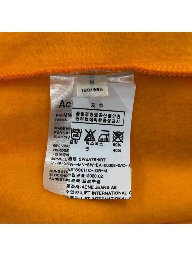 M Men s Full Tone Neck Logo Overfit Sweatshirt Orange - ACNE STUDIOS - BALAAN 5