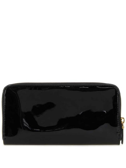 Patent Leather Zip Around Long Wallet Black - PRADA - BALAAN 2