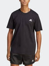 Small Logo Single Jersey Short Sleeve T-Shirt Black - ADIDAS - BALAAN 2