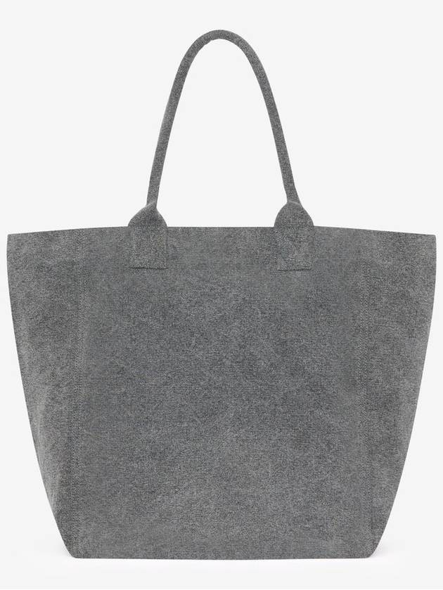 Yenky Logo Washed Cotton Tote Bag Grey - ISABEL MARANT - BALAAN 3