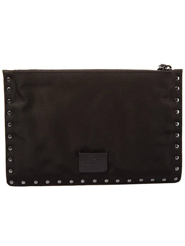 11th Anniversary Rockstud Fabric Clutch Bag JY0P0566NOV 0NO - VALENTINO - BALAAN 4