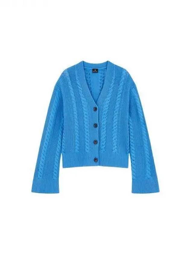 PS Women s Cable Knit Cardigan Blue 270208 - PAUL SMITH - BALAAN 1