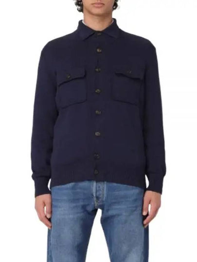 Flap Pocket Shirt Cardigan Navy - BRUNELLO CUCINELLI - BALAAN 2