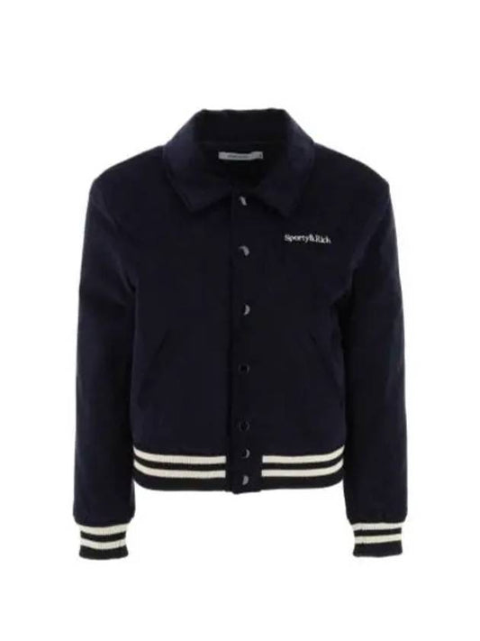 Wellness Corduroy Bomber Jacket Navy - SPORTY & RICH - BALAAN 2