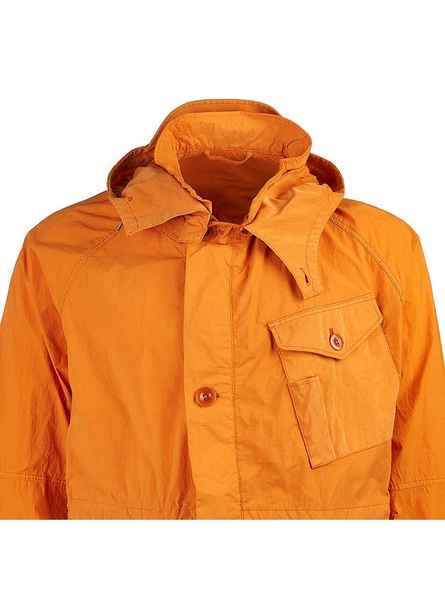 Mid Layer Flap Pocket Hooded Jacket Orange - TEN C - BALAAN 5