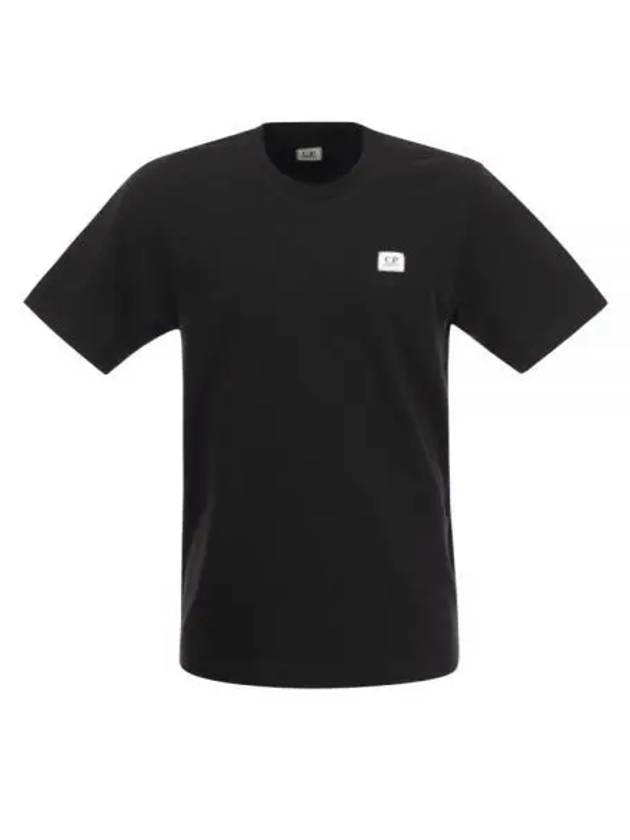 Logo Cotton Short Sleeve T-Shirt Black - CP COMPANY - BALAAN 2