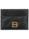 Crush Quotted Calfskin Card Wallet Black - BALENCIAGA - BALAAN 2