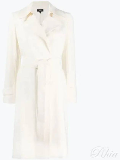 Oaklane Trench Coat Ivory - THEORY - BALAAN 2