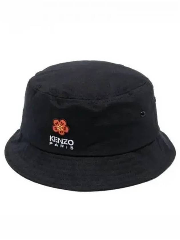 Flower Logo Bucket Hat Black - KENZO - BALAAN 2