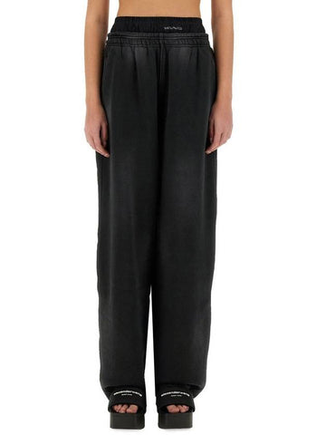 T By Alexander Wang Pants With Logo - ALEXANDER WANG - BALAAN 1