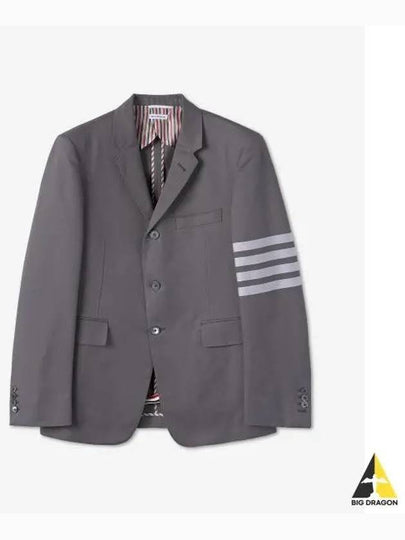 Diagonal Armband Cotton Shooting Engineer Classic Jacket Grey - THOM BROWNE - BALAAN 2