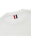 Milano Stitch Crewneck 4-Bar Cotton Crepe Knit Top White - THOM BROWNE - BALAAN 10