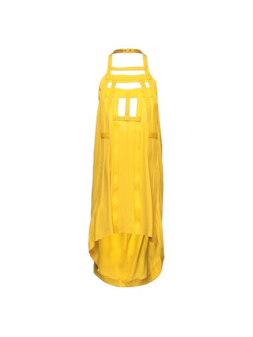 Women's Halterneck Midi Dress Yellow - RICK OWENS - BALAAN 1