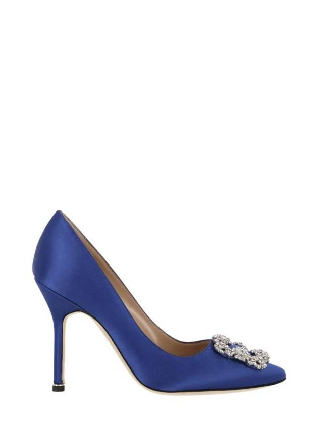 Hangissi Satin Pumps Heel Blue - MANOLO BLAHNIK - BALAAN 1