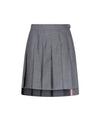 RMB Wool Mini Pleated Skirt Grey - THOM BROWNE - BALAAN 1