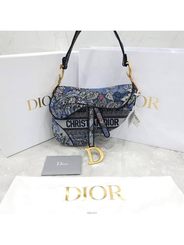 Lux You New Product Denim Multicolor Embroidered Saddle Bag M0446CRZI M49E - DIOR - BALAAN 8