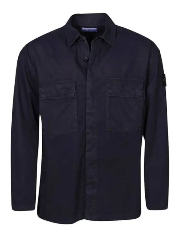 Old Treatment Over Long Sleeve Shirt Navy - STONE ISLAND - BALAAN 1