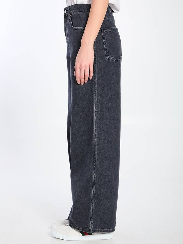 Wide Leg Denim Trousers - GUCCI - BALAAN 3