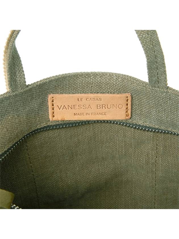 Cabas Mini Tote Bag Khaki - VANESSA BRUNO - BALAAN 8