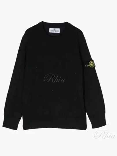 Kids Patch Virgin Wool Sweatshirt Navy - STONE ISLAND - BALAAN 2