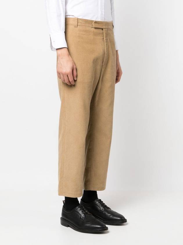 Men's Corduroy Straight Pants Beige - THOM BROWNE - BALAAN 5