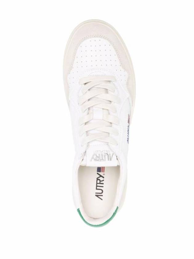 Men's Medalist Leather Low Top Sneakers Green Tab - AUTRY - BALAAN 5