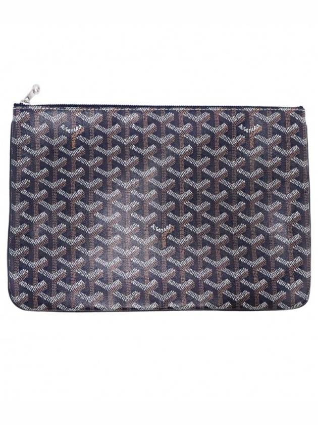 Women s Goyard APMSENAT2 MM Blue Marine Goyardin Canvas Senna Clutch gt Pouch Gangbuk used luxury goods - GOYARD - BALAAN 1