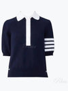 Cotton 4-Bar Hector Polo T- Shirt Navy - THOM BROWNE - BALAAN 2