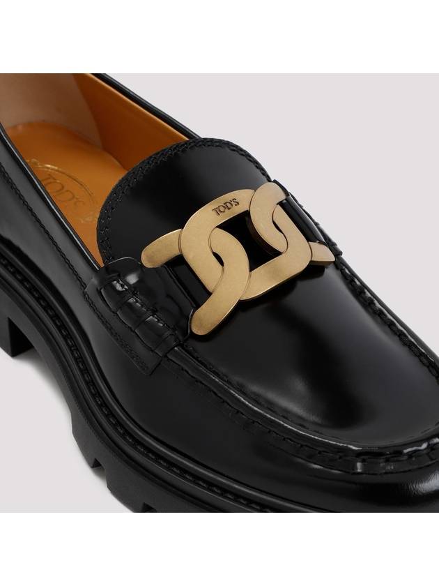 Women's Kate Metal Chain Leather Loafers Black - TOD'S - BALAAN 5