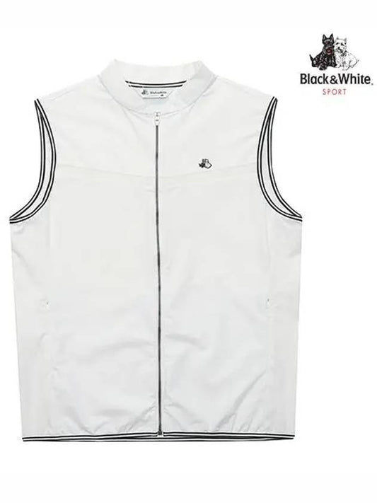 Punching Mix Full Open Jersey Vest 9803GZVNWHITE - BLACK&WHITE - BALAAN 1