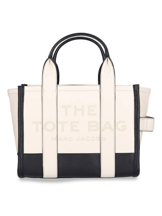 Logo Small Leather Tote Bag Cream - MARC JACOBS - BALAAN 2