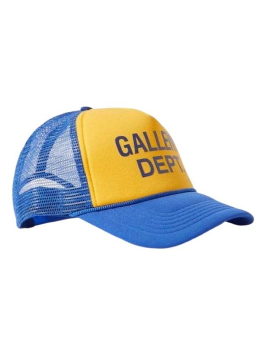 Logo Print Two-Tone Truck Ball Cap Yellow Navy - GALLERY DEPT. - BALAAN 1