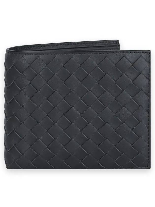 Men's Intrecciato Half Wallet Dark Grey - BOTTEGA VENETA - BALAAN 2