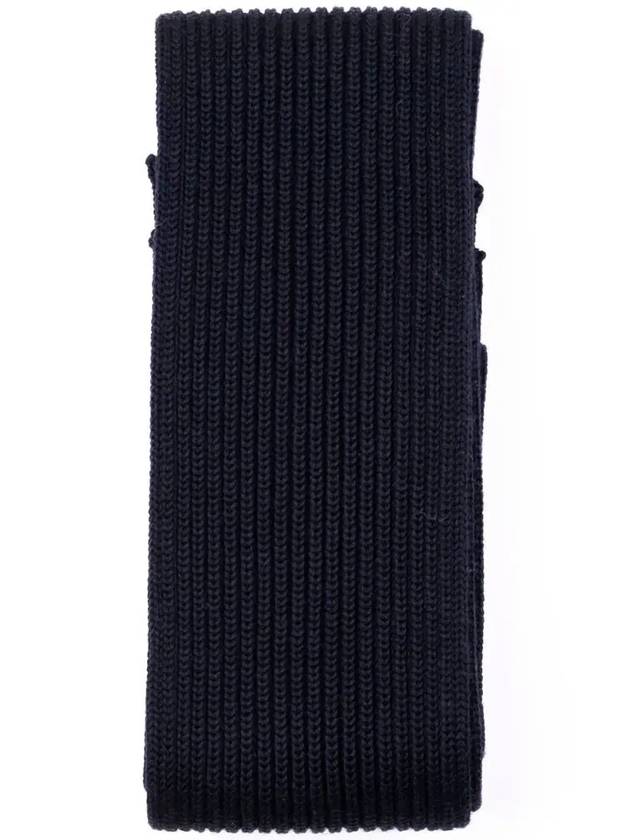 ribbed wool short muffler SHORT SCARF NAVYBLUE - ANDERSEN-ANDERSEN - BALAAN 3