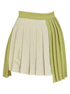 Women s Golf Wear Asymmetric Color Pleated Skirt Olive Green - J JANE - BALAAN 3