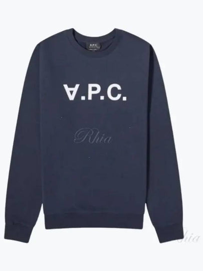 VPC Logo Crew Neck Sweatshirt Navy - A.P.C. - BALAAN 2