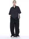 Men s SSHS BK Seersucker String Half Shirt Black - CHANCE'S NOI - BALAAN 2