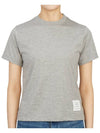 Logo Patch Lightweight Jersey Relaxed Fit Short Sleeve T-Shirt Grey - THOM BROWNE - BALAAN 2