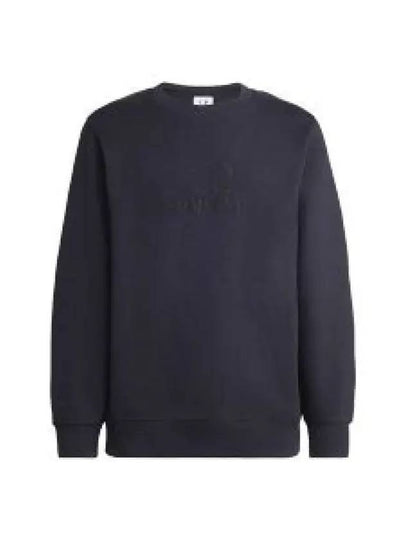 Embroidered Logo Jersey Fleece Sweatshirt Navy - CP COMPANY - BALAAN 2