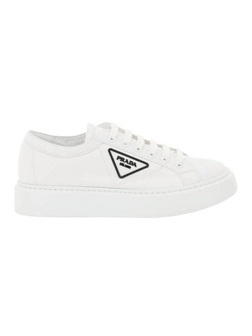 Nylon Macro Low Top Sneakers White - PRADA - BALAAN 1