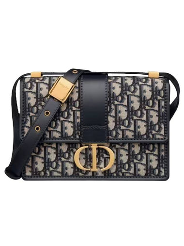 Women's 30 Montaine Oblique Jacquard Small Cross Bag Blue - DIOR - BALAAN 1