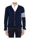 Men's Diagonal Classic Cashmere Cardigan Navy - THOM BROWNE - BALAAN 2