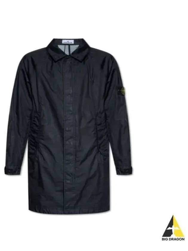 Membrana Compass Patch Trench Coat Navy - STONE ISLAND - BALAAN 2