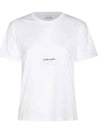 Rive Gauche Short Sleeve T-Shirt White - SAINT LAURENT - BALAAN 2