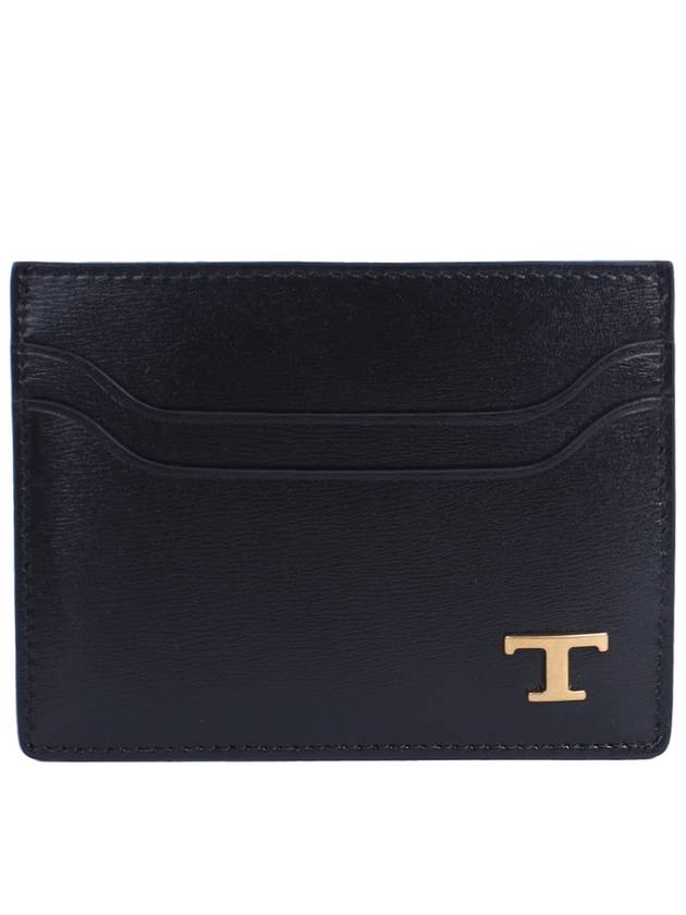 Metal T Logo Leather Card Wallet - TOD'S - BALAAN 3
