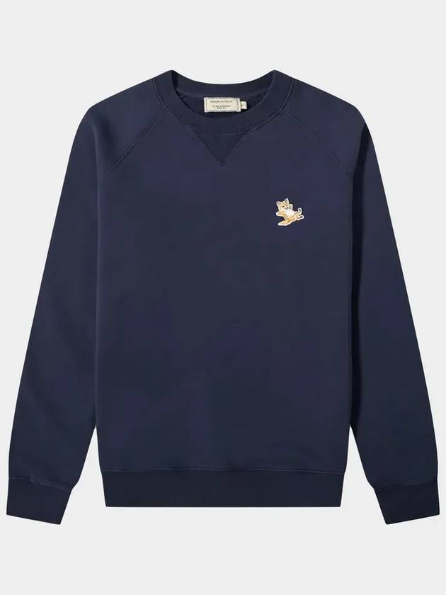 Chillax Fox Patch Classic Sweatshirt Navy - MAISON KITSUNE - BALAAN 2