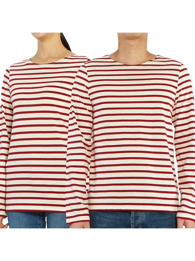 Minquiers Modern Stripe Long Sleeve T-Shirt Ecru Persan - SAINT JAMES - BALAAN 2