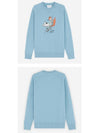 Oly Coffee Fox Classic Cotton Sweatshirt Blue - MAISON KITSUNE - BALAAN 5