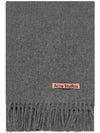 Wool Fringe Scarf Grey Melange - ACNE STUDIOS - BALAAN 2